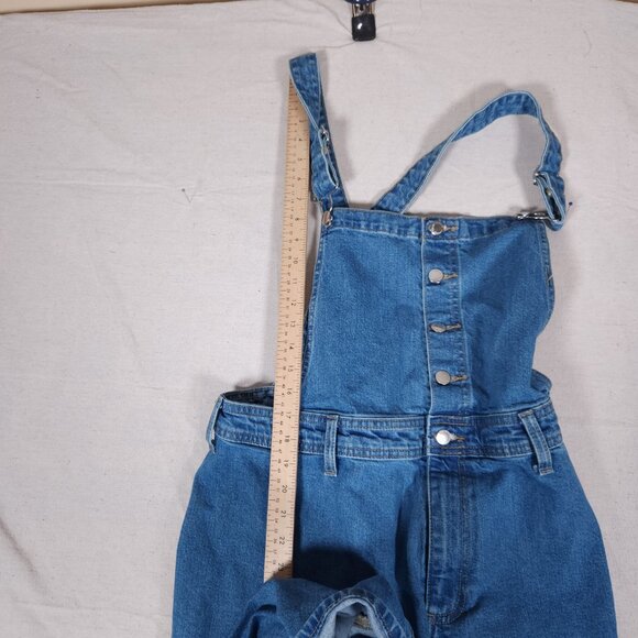 Universal Thread Denim Bib Overalls Womens 12 Jeans Wide Leg Countrycore Work - Picture 10 of 16